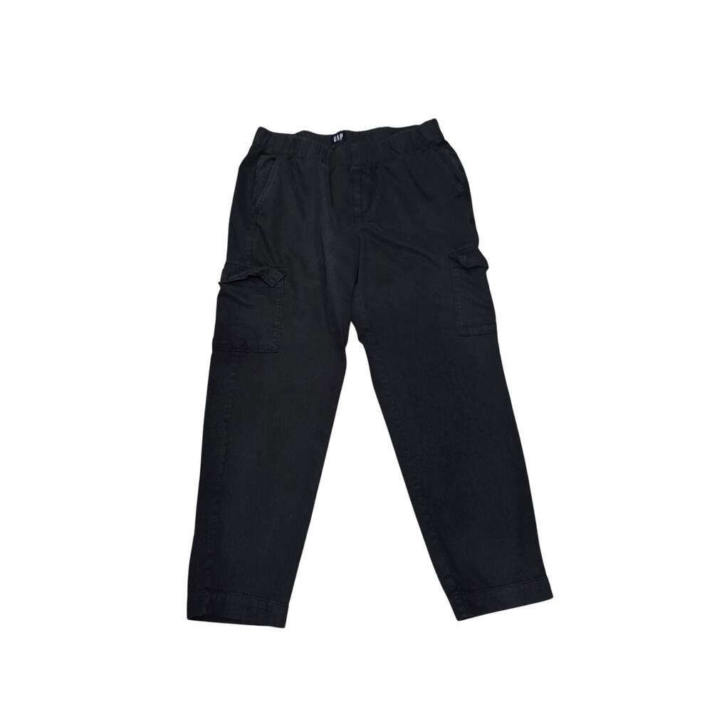 Gap Black Cargo Pants Elastic Waist Womens Size L